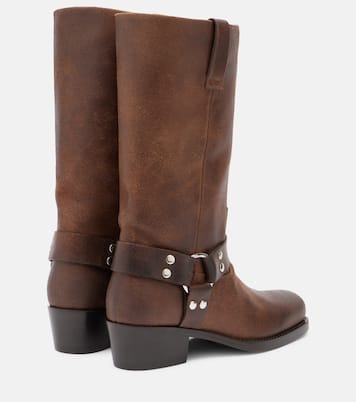 Roxy distressed leather biker boots | Paris Texas