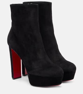 Loo Booty 130 suede ankle boots | Christian Louboutin
