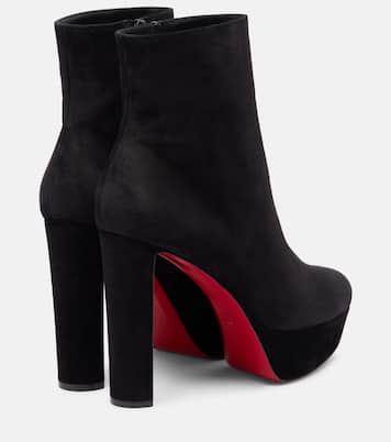 Loo Booty 130 suede ankle boots | Christian Louboutin