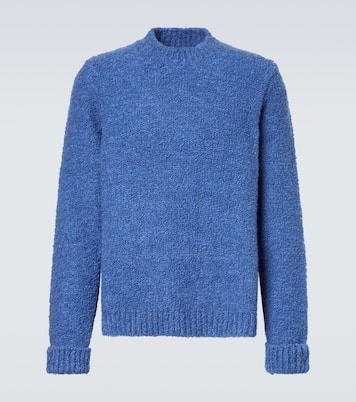 Cloud cashmere sweater with lapis lazuli | God's True Cashmere