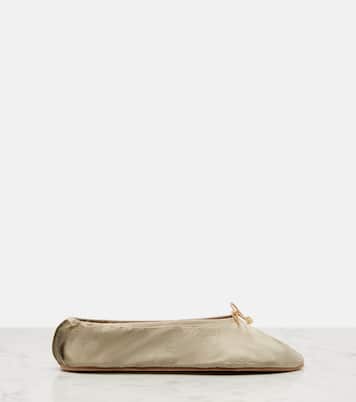 Round velvet ballet flats | The Row