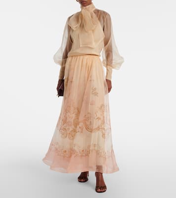 Schluppenbluse aus Seidenorganza | Zimmermann