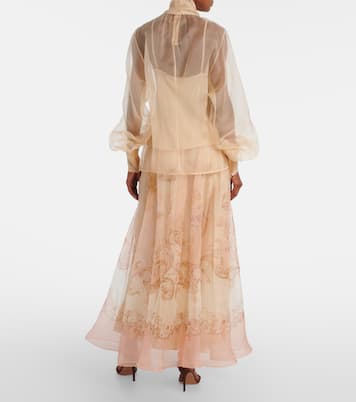 Schluppenbluse aus Seidenorganza | Zimmermann