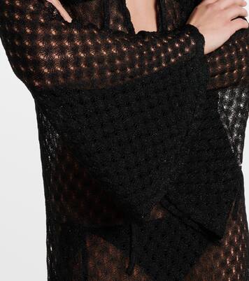 Open-knit tie-neck lamé kaftan | Missoni