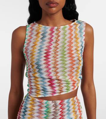 Zigzag cutout lamé beach dress | Missoni