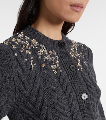 Cardigan in lana e cashmere con decorazioni | McQueen