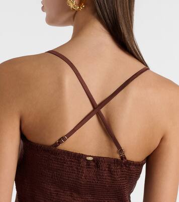 Palmire satin crop top | Poupette St Barth