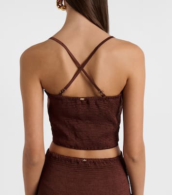 Palmire satin crop top | Poupette St Barth