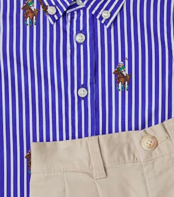 Baby Polo Bear cotton shirt and pants set | Polo Ralph Lauren Kids