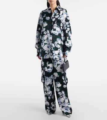 Floral satin blouse | Stella McCartney
