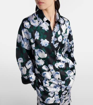 Floral satin blouse | Stella McCartney