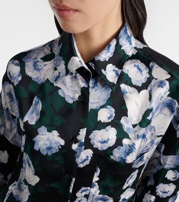 Floral satin blouse | Stella McCartney