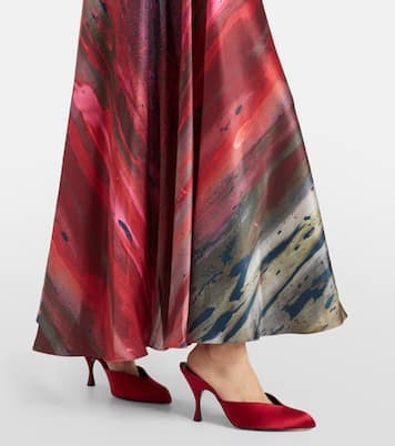 Printed silk satin maxi skirt | Roksanda
