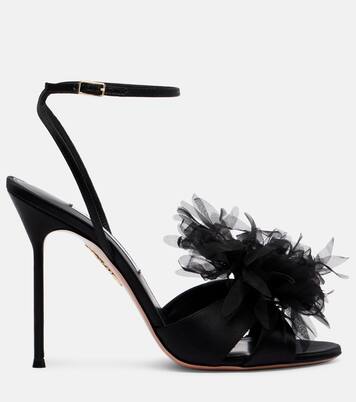 Poème 105 satin slingback sandals | Aquazzura