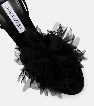 Poème 105 satin slingback sandals | Aquazzura