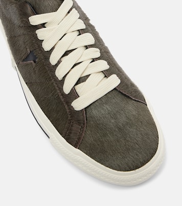 X Converse DRKSHDW One Star Pro Ox calf hair sneakers | Rick Owens