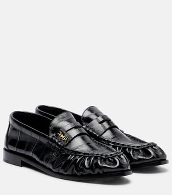 Eel leather penny loafers | Saint Laurent