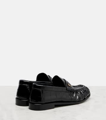 Eel leather penny loafers | Saint Laurent