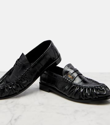 Eel leather penny loafers | Saint Laurent