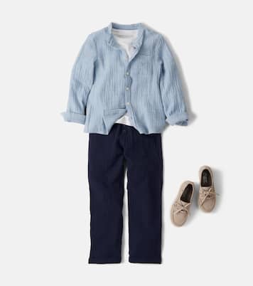 Set aus Hemd und Hose aus Seersucker | Tartine et Chocolat