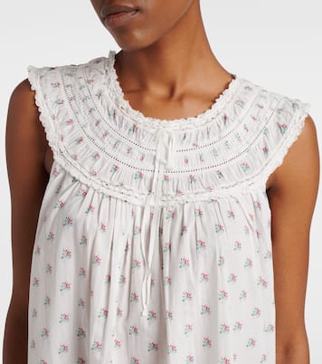 Vestido corto Verity de algodón floral | Dôen