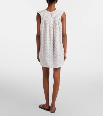 Vestido corto Verity de algodón floral | Dôen