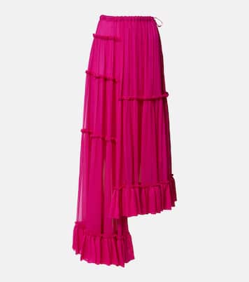 Asymmetric silk muslin skirt | Dries Van Noten
