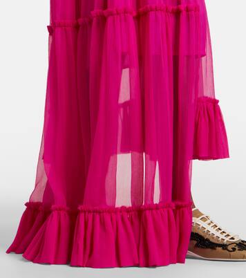 Asymmetric silk muslin skirt | Dries Van Noten
