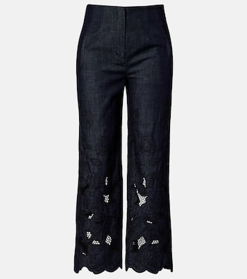 Osborne cotton chambray wide-leg pants | Veronica Beard