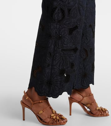 Osborne cotton chambray wide-leg pants | Veronica Beard