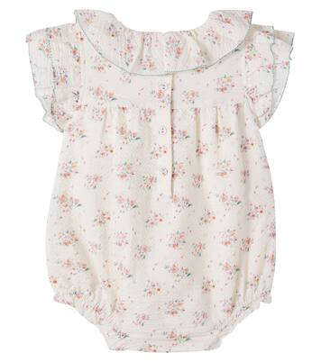 Baby floral ruffled cotton bodysuit | C'era Una Volta