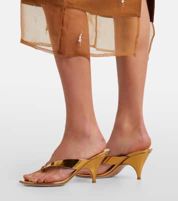 Metallic leather mules | Gianvito Rossi