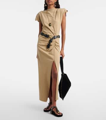Vestido midi Nadela de jersey de algodón | Isabel Marant