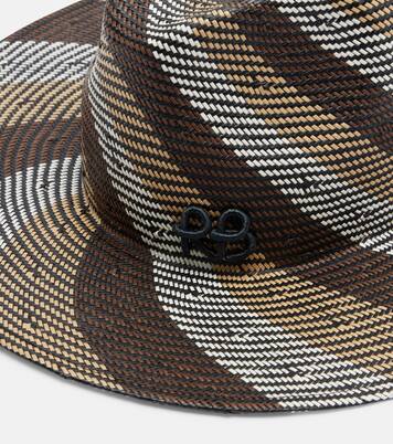 Striped straw fedora | Ruslan Baginskiy