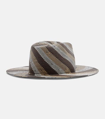 Striped straw fedora | Ruslan Baginskiy