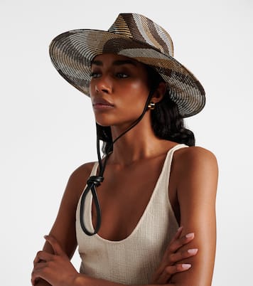 Striped straw fedora | Ruslan Baginskiy