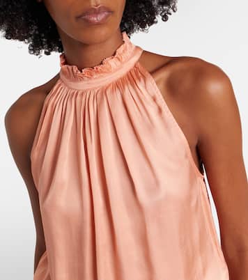 Mono Silvia de satén con encaje | Poupette St Barth