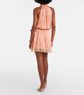 Mono Silvia de satén con encaje | Poupette St Barth