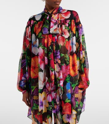 Floral silk chiffon blouse | Dolce&Gabbana