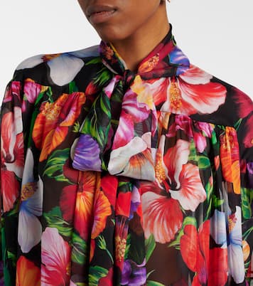Floral silk chiffon blouse | Dolce&Gabbana