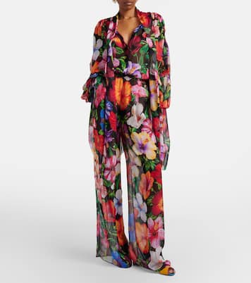 Floral silk chiffon blouse | Dolce&Gabbana