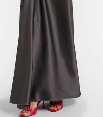 Posy draped gathered crêpe satin gown | Victoria Beckham