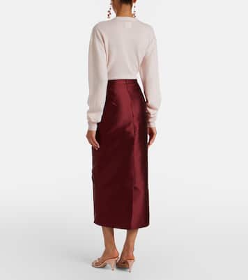 Falda lencera de satén floral | Erdem