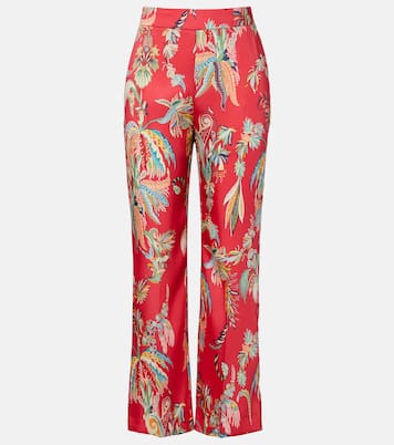 Printed twill straight pants | Etro