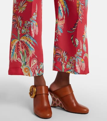 Printed twill straight pants | Etro