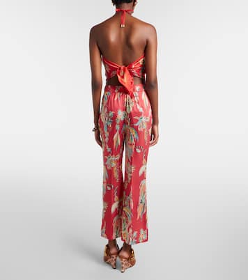 Printed twill straight pants | Etro