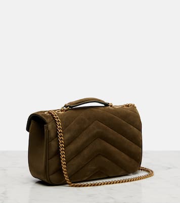 Loulou Small suede shoulder bag | Saint Laurent