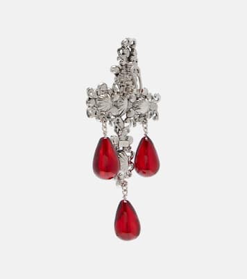 Clip-Ohrringe Cross mit Kristallen | Saint Laurent