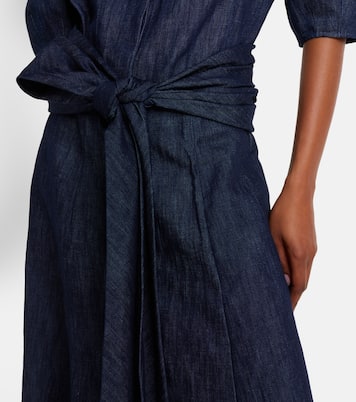 Zivan cotton and linen denim midi skirt | Gabriela Hearst