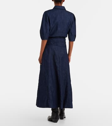 Zivan cotton and linen denim midi skirt | Gabriela Hearst
